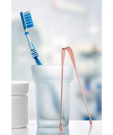 Atmiko Ayurvedic Tongue Scraper, Pack of 2 - Pure Copper Metal Tongue Cleaner for Daily Oral Hygiene | Fresh Breath & Health - Includes Cotton Pouch - Buy Online on GoSupps.com