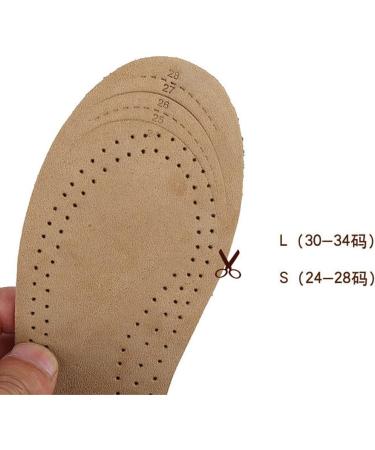 Kids Breathable Deodorant Leather Insoles - Full Length, Cutting-Free Size (L: 30-34) - Buy Online on GoSupps.com