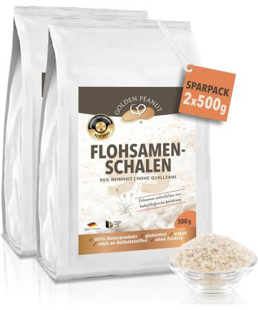GOLDEN PEANUT psyllium husks 2 x 500 g 95 purity high source number glutenfree rich in fiber vegan natural product 2 x 500 g Beutel - Buy Online on GoSupps.com