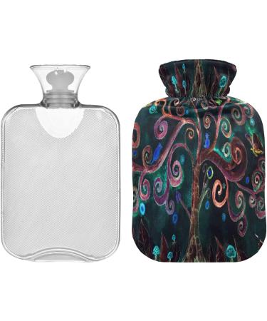 Naanle 2L Hot Water Bottle with Cover - Flowers Tree of Life | Back Pain Relief & Cold Therapy Hand/Foot Warmer - Buy Online on GoSupps.com