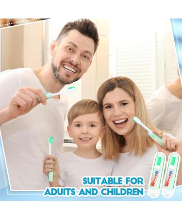 Buy Nuen 2-Piece Portable Soft Toothbrush Set - Foldable Travel & Camping Toothbrushes with Soft Bristles & Toothpaste - Mini Case in Green Shell for Adults - Buy Online on GoSupps.com