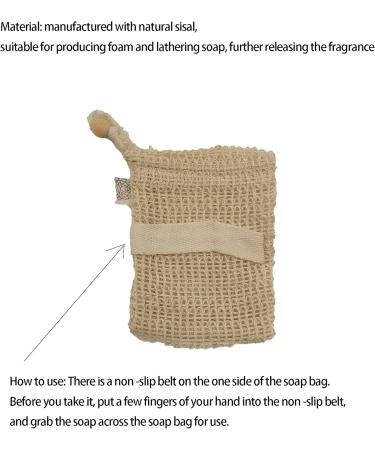10 Natural Sisal Exfoliating Soap Saver Bags - Eco-Friendly Pouches for Drying & Exfoliating Soap Bars | Perfect for Showers - Buy Online on GoSupps.com