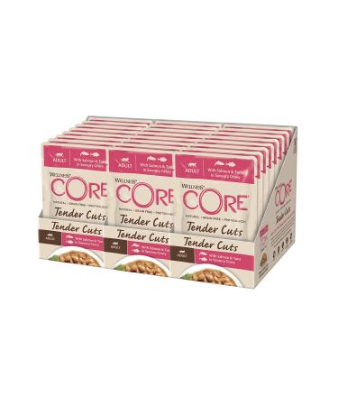 Wellness Core tender cuts cat food wet in sauce grain free high meat content salmon & tuna 24 x 85 g salmon & tuna 85 g (24 Pack)