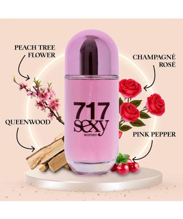 NovoGlow 717 Sexy Women- 100ml/3.4 Fl Oz Eau De Parfum Spray - Long Lasting Floral Citrusy & Powdery Fragrance Smell Fresh & Clean All Day Includes Carrying Pouch Gift for Women for All Occasions - Buy Online on GoSupps.com