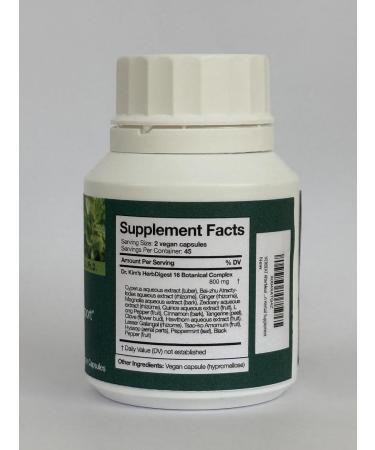 HERBEAT HerbDigest 16 Formulated by Dr. Kim 16 Botanical Complex with Ginger Cinnamon & Hawthorn Daily Support for Mealtime Comfort 90 Vegan Capsules - Buy Online on GoSupps.com