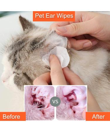 Kullloomii Earring for Dogs & Cats - 300 Ear Care Pads - Effective Dog Ear Cleaner | Gentle & Safe for Pet Ears - Buy Online on GoSupps.com
