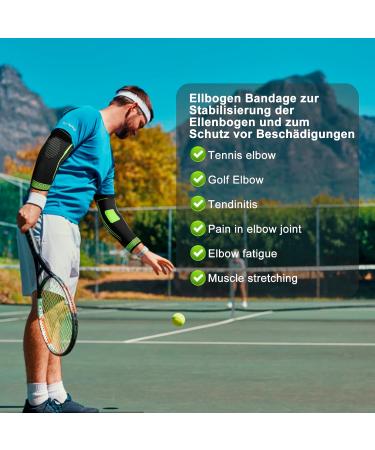 Ruilala Compression Elbow Bandage - Breathable Non-Slip Support for Tennis Golf Arthritis & Tendonitis - 2 Piece Set (Green XL) - International Shipping Available - Buy Online on GoSupps.com