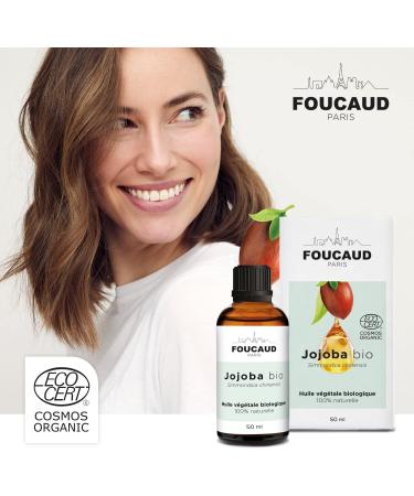 FOUCAUD | Jojoba vegetable oil | Simmondsia chinensis | Organic | 100% natural | Hair | Skin | Regulates sebum | Shine and suppleness of hair | 50ml | French brand since 1946 - Buy Online on GoSupps.com