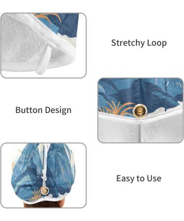 Buy Super Absorbent Trees Mountain Ocean Sea Hair Towel 2 Pack | Quick Dry Hair Turbans for Women & Girls - Buy Online on GoSupps.com