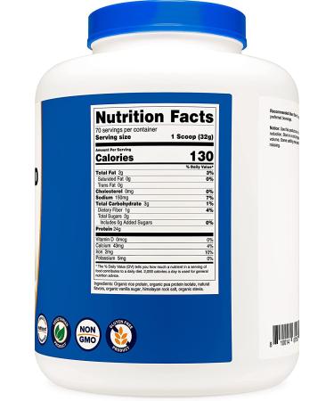 Nutricost Organic Vegan Protein Powder (Vanilla  5 LBS) - Plant Based  Certified Organic  Vegan Friendly  Gluten Free  Non-GMO Vanilla 5 Pound (Pack of 1) - Buy Online on GoSupps.com