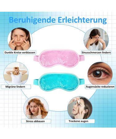 Scettar Eye Mask - Reusable Cooling & Warming Gel Goggles for Migraine Relief Swollen Eyes & Hot/Cold Therapy - 2 Pack - Buy Online on GoSupps.com