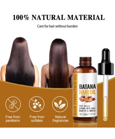 Batana Organic Natural Raw Hair Oil - Growth Thickness & Scalp Care for All - 50ml - Buy Online on GoSupps.com