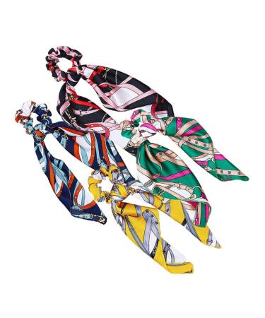 Beaupretty Travel hair ties scrunchies elastic scrunchy elastic hair band ribbon hair rope ponytail hair tie bowknot hair tie knot hair rope scrunchie with ribbon travel style Holder Rope