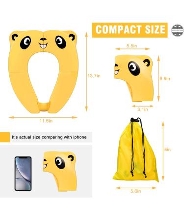 Kids Travel Potty Seat Cover - Non-Slip Foldable Toilet Pad with Carry Bag & Splash Guard - Buy Online on GoSupps.com