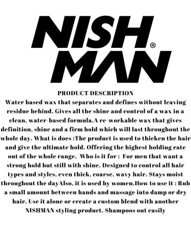 Nish Man Hair Styling Gel 150ml | Ultra Strong Hold for Men | Edge Control, Aqua Wax, & Clay | Sport Scent | Men's Hair Gel - Buy Online on GoSupps.com