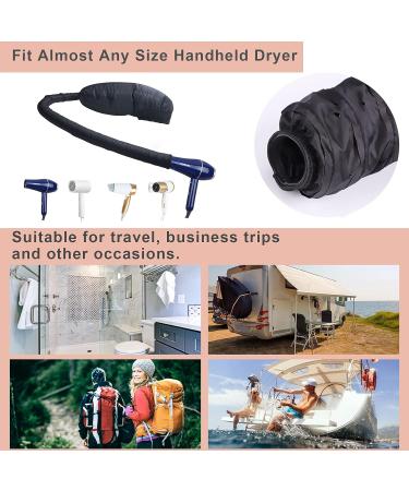 Bonnet Hood Hairdryer Attachment - Styling, Conditioning & Drying Cap with Head Drying Cap & Storage Bag (Black) - Buy Online on GoSupps.com