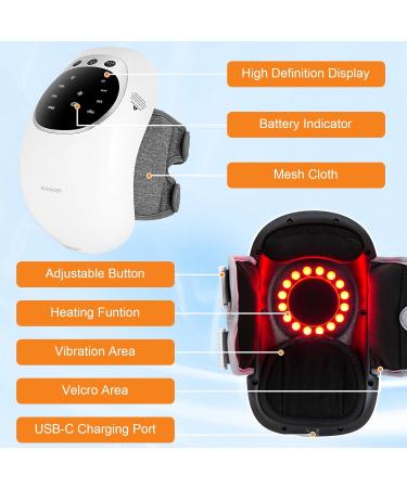 Best Knee Massager with Heat | Cordless Vibrating Relief for Arthritis & Stiff Joints - Multi-Function Screen - Buy Online on GoSupps.com