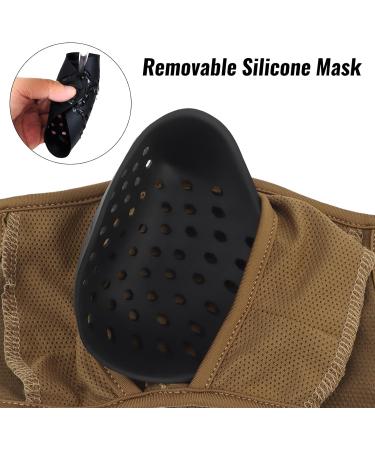 Qavctw Tactical Shooting Mask - Foldable Silicone Airsoft Mask for Outdoor Sports | Breathable Half Face Mask for Paintball Hunting Riding & Climbing - Buy Online on GoSupps.com