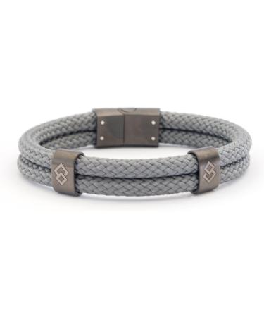Zen Loop Duo Magnetic Field Therapy Wristband - Patented ANSPO Technology for Women & Men (Charcoal X-Large) | International Shipping Available - Buy Online on GoSupps.com