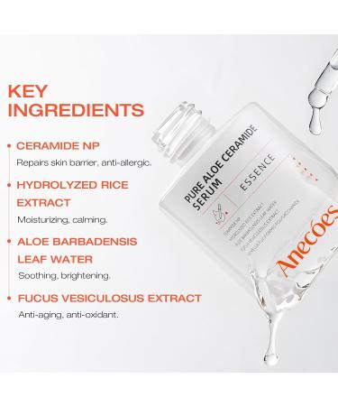 ANECOES Facial Serum Rice Extract Strengthens The Skin Barrier Deep Hydrating Redness Relief Skin Moisturizer Uneven Skintone Glowy skin(1.23 fl oz 35 ml) - Buy Online on GoSupps.com