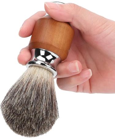Premium Travel Shaving Brush - Stainless Steel Handle | Friendly Portable Brush for Cream Foam & Soap (Brown) - Buy Online on GoSupps.com