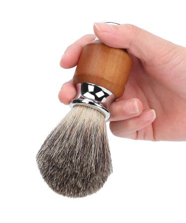 Professional Men's Beard Shaving Brush | Rubber Wood Handle | Facial Cleaning & Hair Shaving Tool - Perfect for Salons & Home Use - Buy Online on GoSupps.com