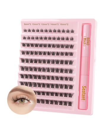 Poiuyoiu single eyelashes manga cluster eyelash set with bond and Seal eyelash glue incorrect eyelashes natural look wispy-anime eyelashes reusable fake lashes set (mixed 8-16mm) W50-g - Buy Online on GoSupps.com