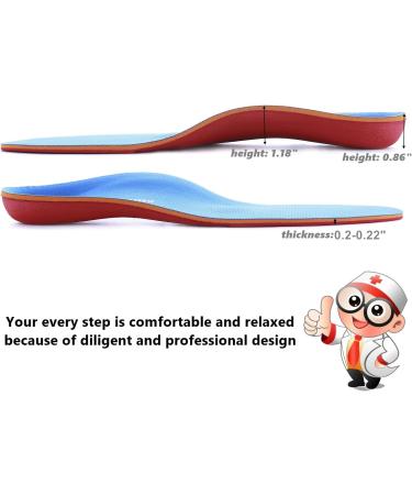 Orthotics Insoles for Flat Feet & Plantar Fasciitis | Arch Supports for Men & Women Shoes | Comfort & Pain Relief | 127-BLUE - Buy Online on GoSupps.com