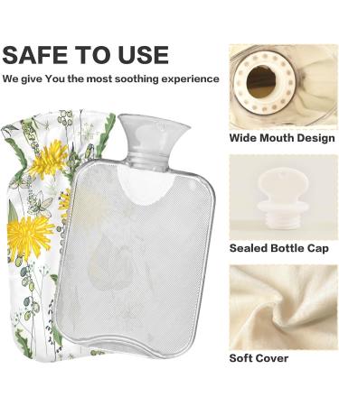 Naanle Flower Narcissus Heat Bottle - 2L Transparent Hot Water Bottle for Hand/Foot Warmer & Pain Relief | Heat & Cold Therapy - Buy Online on GoSupps.com