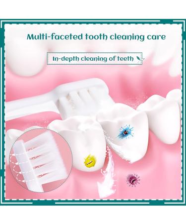 Soft Nano Baby Toothbrush for Kids 1-6 Years | 2 Pack with Tongue Cleaner (Pink & Green) - Buy Online on GoSupps.com