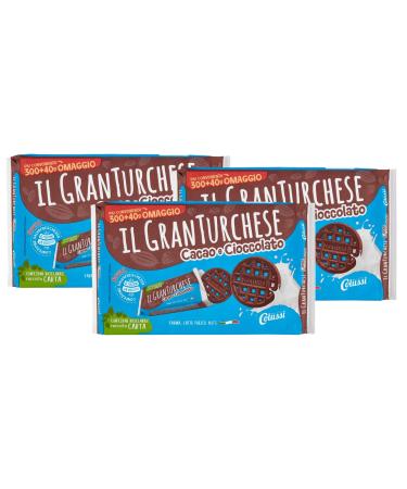 CAIYA 3 x Colussi Le GranTurquoise with cocoa and dark chocolate 6 servings of freshness 340g 3 packs