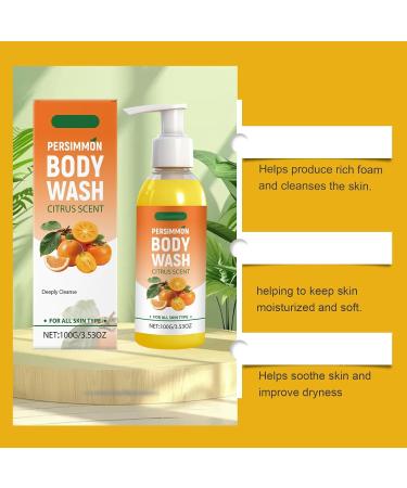 Persimmon Body Wash - Gel douche d odorant naturel au parfum d'agrumes pour le contr le des odeurs corporelles hydratation longue dur e et nettoyage en profondeur pour les femmes (2PCS) - Buy Online on GoSupps.com