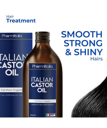 Pharmlitalia ITALIAN Castor Oil for Hair Growth - Golden - 500 ml - Buy Online on GoSupps.com