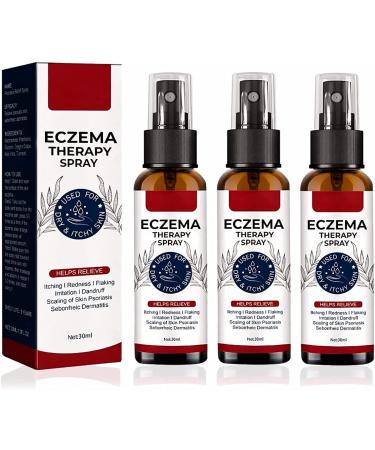 Eczema Therapy Spray Natural Eczema Relief Spray Eczema Treatment Fast Acting Itch Relief (3Pcs)