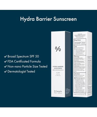 Dr.Ceuracle Hydra Barrier Mineral Sunscreen Broad Spectrum SPF 50 - Korean Sunscreen with Zinc Oxide and Hyaluronic Acid Dewy Glow (50 ml / 1.69 fl. oz.) - Buy Online on GoSupps.com