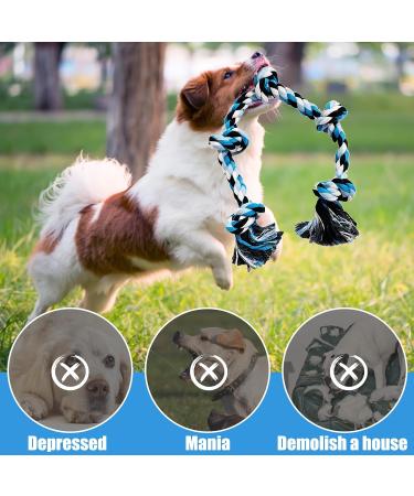 Indestructible Rope Dog Toys for Large Breeds | 90cm 5 Knots - Perfect for Aggressive Chewers - Buy Online on GoSupps.com