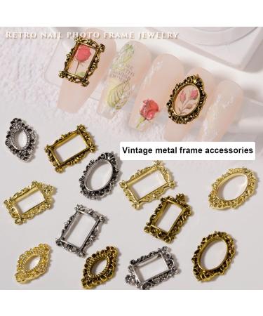 Nail Decor 5Pcs/Pack Nail Decor Vintage Hollow-Carved Design Alloy 3D Nail Manicure Craft Ornaments for Nail Design Nail Jewelry Women Fashion 1 - Buy Online on GoSupps.com