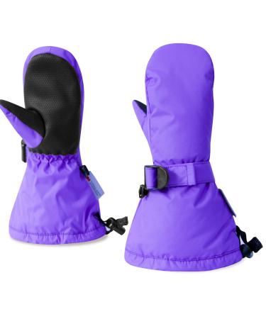 Has Professor Ski gloves Children Gloves Winter Baby F ustling Children's Gloves Winter Gloves Water For Boys and Girls Violet S: 2-4y (with thumb)