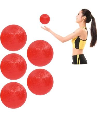 Verdant Touch Hand Grip Ball 5 Pack - Stress Relief Massage Grip Balls for Office & Home - Red Peach Shape - International Shipping Available - Buy Online on GoSupps.com