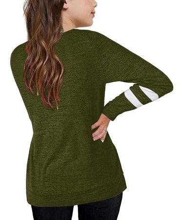 Girls Long Sleeve Green Striped Tunic Sweatshirt - 8-9 Years - Buy Online on GoSupps.com