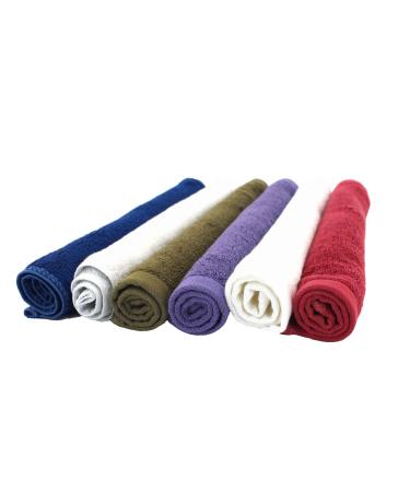 BambooMN Super Soft 70% Rayon from Bamboo 535 GSM Washcloths - Assorted Color 6 Pack 6 Assorted