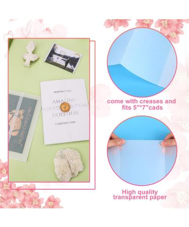 55 Pack Pre-Folded Vellum Jackets for 5x7 Wedding Invitations - Translucent Wrap Sleeves - Buy Online on GoSupps.com