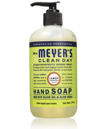 Mrs. Meyer's Liquid Hand Soap  Cruelty Free and Biodegradable Formula  Lemon Verbena Scent  12.5 oz