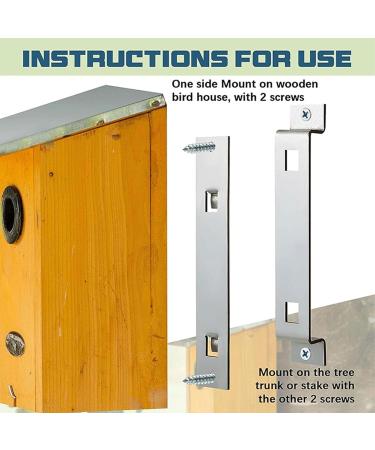 Secure Bird Nesting Box Holder Bird Nest Box Mounting Bracket No Deformation Bird Feeder Outdoor Bird Feeder Tree Accessories for Scenic Place Geteawily R:1 Set - Buy Online on GoSupps.com
