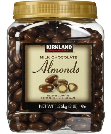 Kirkland Signature Milk Chocolate Roasted Almonds - 48 Ounce (3 lb) Pack - Delicious Chocolate Almonds - Buy Online on GoSupps.com
