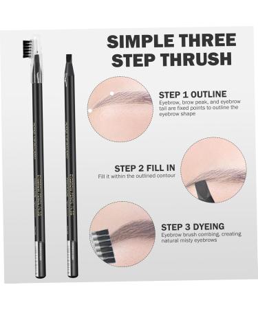 Lot de 2 crayons sourcils Microblading imperm ables Stylo sourcils en bois avec taille-crayon int gr pointe fine pour les cheveux comme les traits et porter toute la journ e pour la m Noire - Buy Online on GoSupps.com