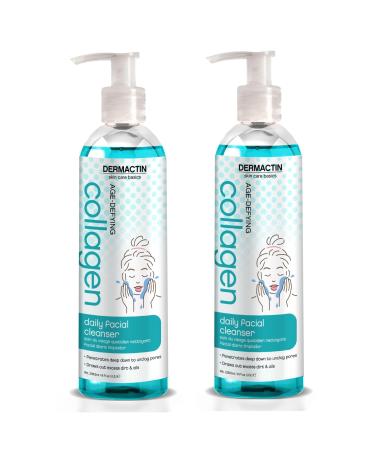Dermactin Age Defying Collagen Daily Facial Cleanser 8 oz. (Pack of 2)
