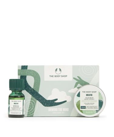 The Body Shop Duo Breathe Gift Set For All Skin Types 2-Piece Set Includes Oil Blend and Balm Eucalyptus & Rosemary
