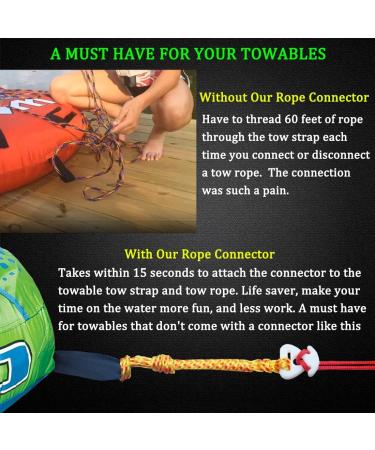 Boat Tube Towable Rope Quick Connector | Water Tubing & Skiing Rope Connector for Seadoo, Jet Ski, Waverunner - Buy Online on GoSupps.com