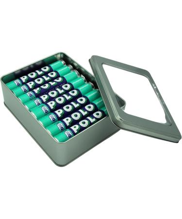 Polo Mints Spearmint Sweets 16 x 34g Large Tubes in Refillable Silver Window Lid Tin - Buy Online on GoSupps.com